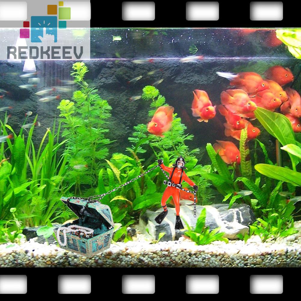 Đồ trang trí Thợ Lặn Đỏkeev 1.13 Trang Trí Bể Cá