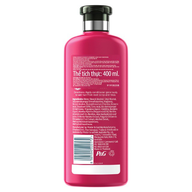 Dầu Xả Herbal Essences Dâu Tây và Bạc Hà 400ml