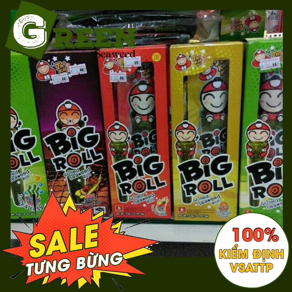 [MỚI] Rong biển cuộn tròn Big Roll Thái lan Hộp 12 cây