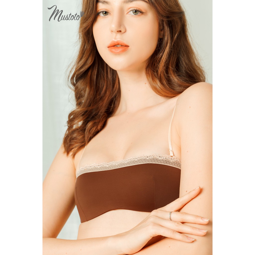 Áo Lót Nữ Quây Không Gọng Mút Mỏng Leveche Đa Năng Trơn Phối Ren Thoải Mái (Mustoto MA27) | BigBuy360 - bigbuy360.vn