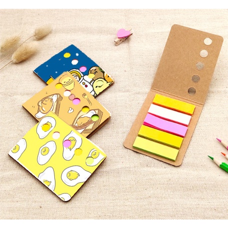 Sổ note 5 màu avocado N5I1 Thức ăn quả bơ trà sữa trứng lười yakult hoa cúc GD bò sữa gudetama shiba roro jump