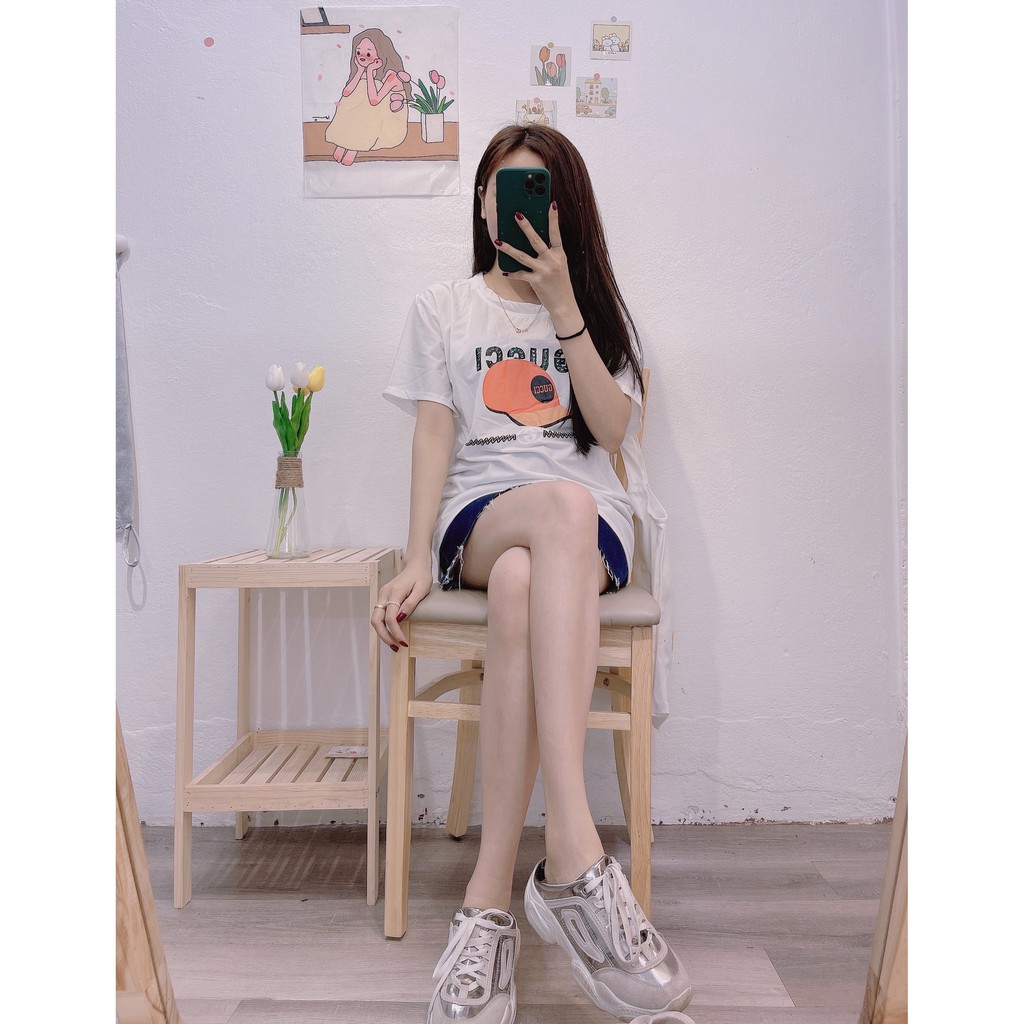 Áo Phông Nữ, Áo Thun Nữ Tay Ngắn Hình Gấu Cute Free Size Hàng QC Full Túi | BigBuy360 - bigbuy360.vn