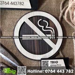 bảng cấm hút thuốc gỗ