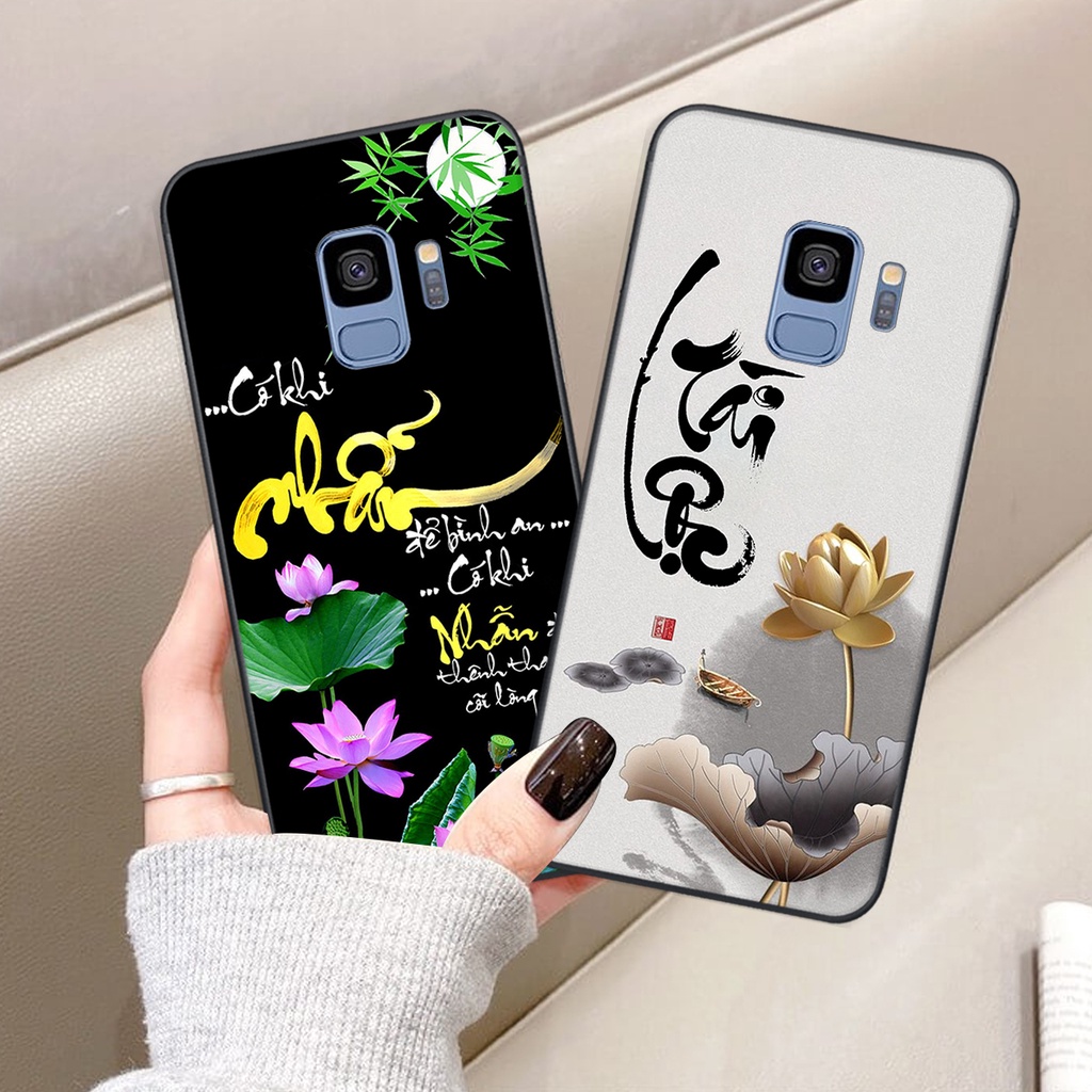 Ốp lưng Samsung Galaxy S9 in hình chữ tài chữ lộc, Cha Mẹ, bình an SIÊU ĐẸP