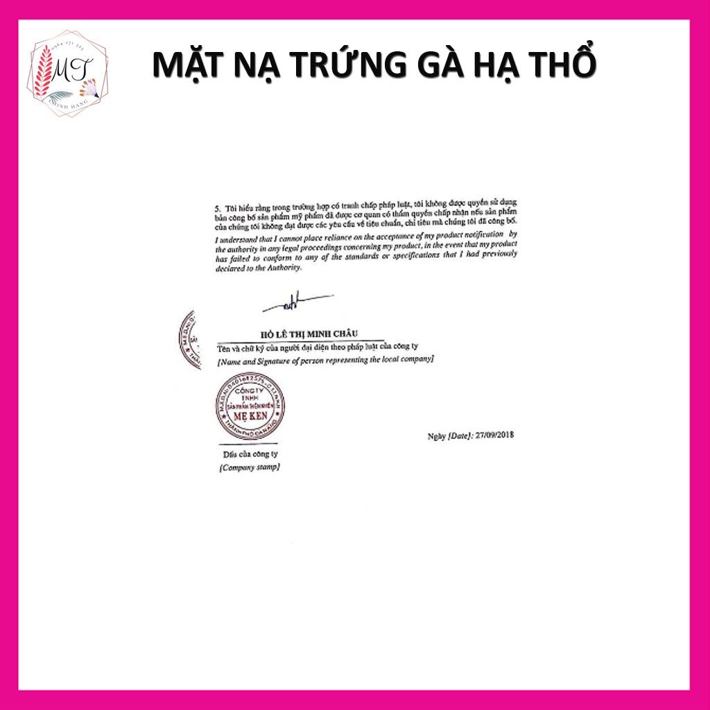 Mặt Nạ Trứng Gà Hạ Thổ Mẹ Ken 500ml - Dùng Xông Hơ Mẹ Sau Sinh, Hỗ Trợ Nám Tàn Nhang, Dưỡng Da Sáng Mịn