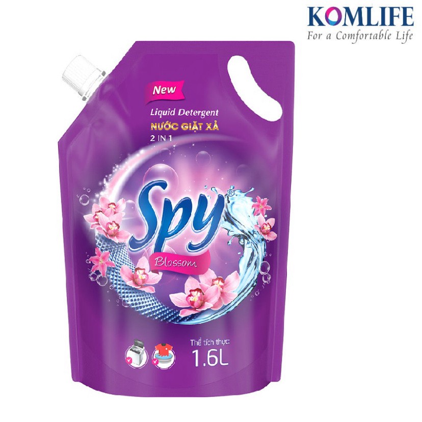 Nước giặt, Nước giặt xả SPY vàng 1450ml, lưu giữ hương thơm trong 5 ngày, diệt 99% vi khuẩn SP000075