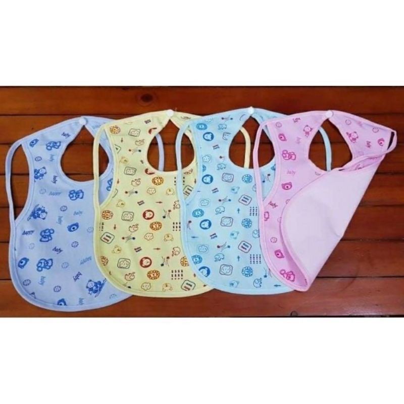 5 Chiếc Yếm Ăn Dặm Xỏ Tay Cúc Bấm Sau Cho Bé