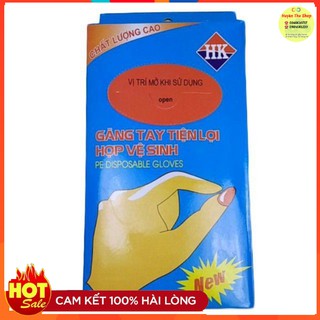 Hộp 100 chiếc găng tay nilon dùng 1 lần giá tốt