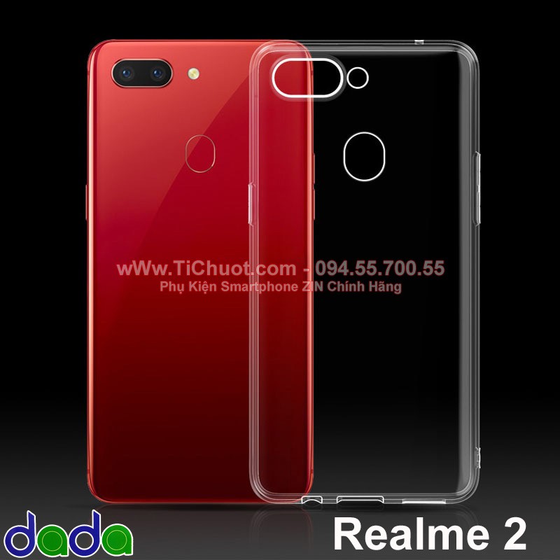 Ốp lưng Realme 2 Dada Dẻo trong suốt
