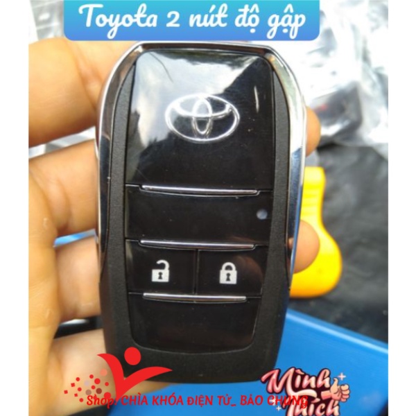 Vỏ độ gập chìa khóa Toyota thay thế cho vỏ chìa thẳng zin của xe