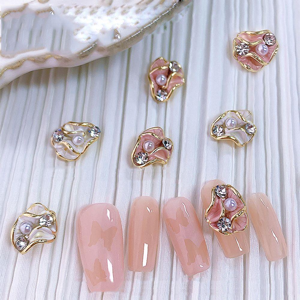Set 5 Bông Hoa 3D Trang Trí Móng Tay Nghệ Thuật Phong Cách Hàn Quốc