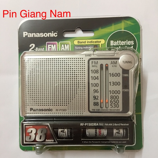 Đài FM/AM Panasonic RF-P150DBA kèm 2 pin AA Hàng Chính Hãng FullBox Made in Indonesia