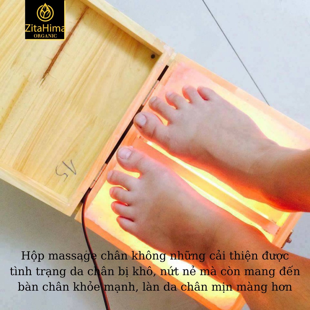 Hộp Đá Muối Massage Chân Cao Cấp ZitaHima Đá Loại 1