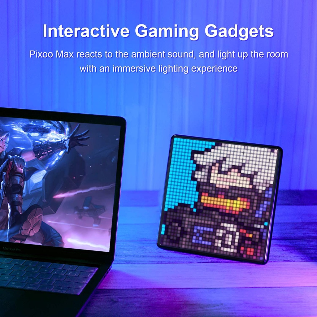 Khung ảnh kỹ thuật số Divoom Pixoo Max với Bảng hiển thị LED có thể lập trình 32 * 32 Pixel Art
