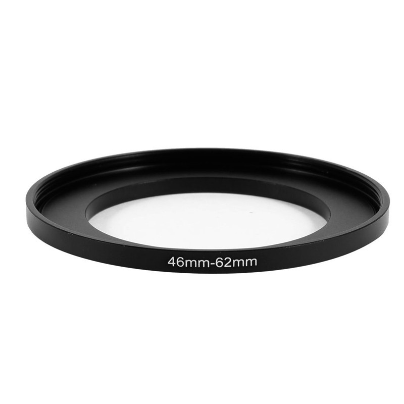 2 Pcs Camera Parts Lens Filter Step Up Ring Adapter Black, 37mm-46mm & 46mm-62mm