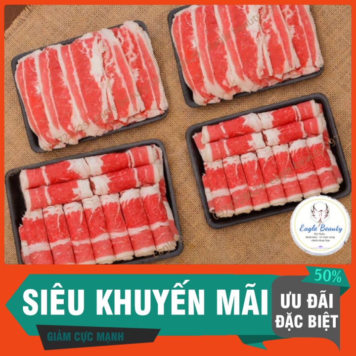 [Hà Nội] Ba chỉ Bò Mỹ Cuộn + Sườn Sụn heo non đóng khay 500g Ship siêu tốc (bò cuộn/sụn non)