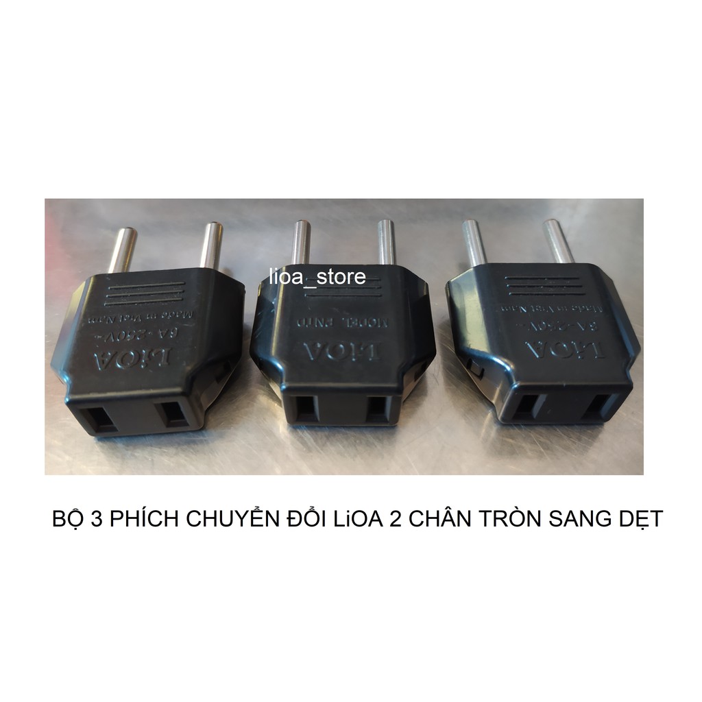 BỘ 3 PHÍCH CHUYỂN ĐỔI LiOA 2 CHÂN TRÒN SANG DẸT .