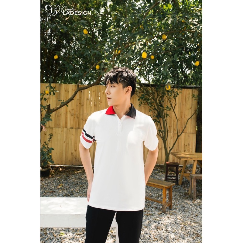 Áo đôi nam nữ CoupleLADESIGN váy đầm áo polo Couple năng động thiết kế Andrea Dress x Samson Polo Shirt