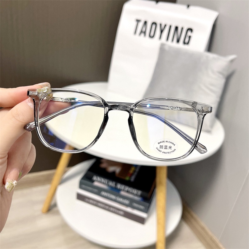 Mắt Kính Gọng Vuông Trong Suốt Chống Ánh Sáng Xanh Thời Trang Hàn Quốc