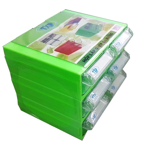 Hộp đựng linh kiện điện tử 6 ngăn, Hộp ghép đa năng