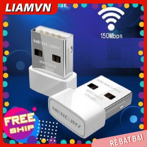 [BH 6 tháng] USB Wifi thu sóng Mini Không Dây Mercury tốc độ 150Mbps