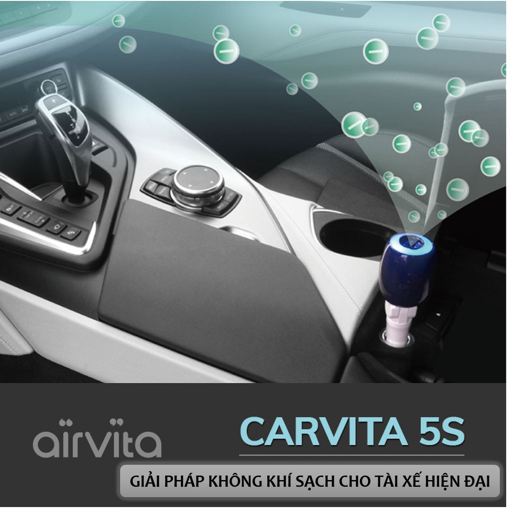 Máy lọc không khí ô tô Airvita Carvita 5S diệt khuẩn, khử mùi Hàn Quốc  - Hàng Nhập khẩu & Bảo hành chính hãng