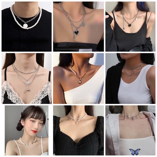 Dây chuyền Ulzzang Tiktok siêu hot bằng hợp kim có sẵn rất nhiều mẫu