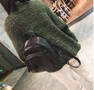 Balo da mini khoá dọc