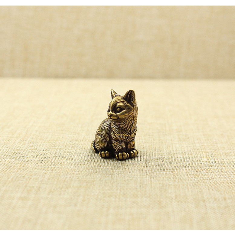 Tượng Mèo Mini 🎁FREESHIP 🎁Mèo bằng Đồng -Chú Mèo Phụ Kiện trang trí , sưu tầm ,bonsai