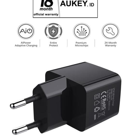 AUKEY Bộ sạc gắn tường 2 cổng PA-U32 Mini