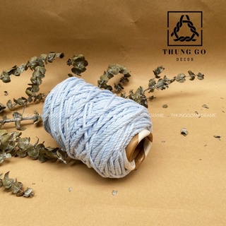 Dây thừng cotton macrame màu Xanh Dương nhạt