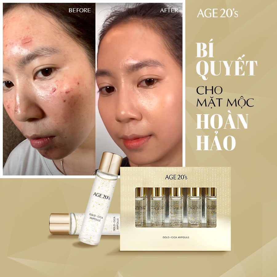 [QUÀ TẶNG KHÔNG BÁN] Set Tinh Chất Dưỡng Da Age 20's Gold Cica Ampoule (Set 5ea) 10ml x 5c