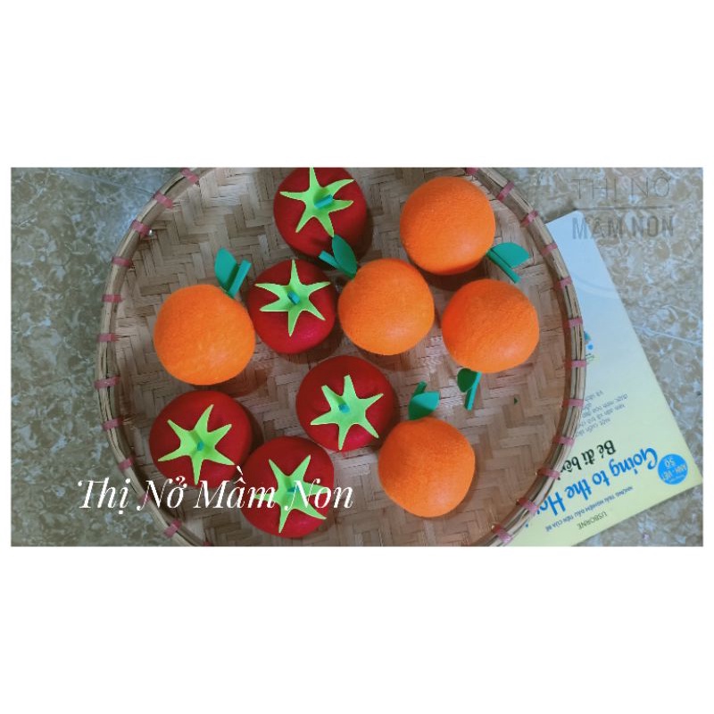 Quả cà chua vải nỉ đồ dùng đồ chơi cho bé mầm non