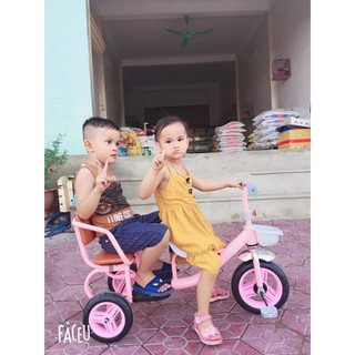 Xe đạp xích lô 2 ghế cho bé