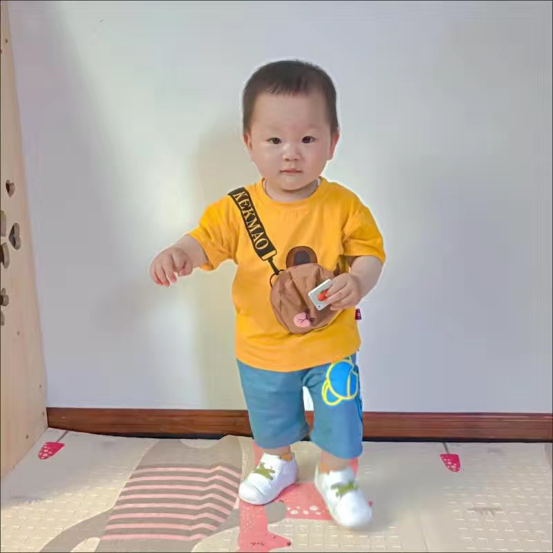 Bộ đồ bé trai 2 chi tiết áo thun hình gấu quần bò BN04 - BÉ NHÀ THỊ