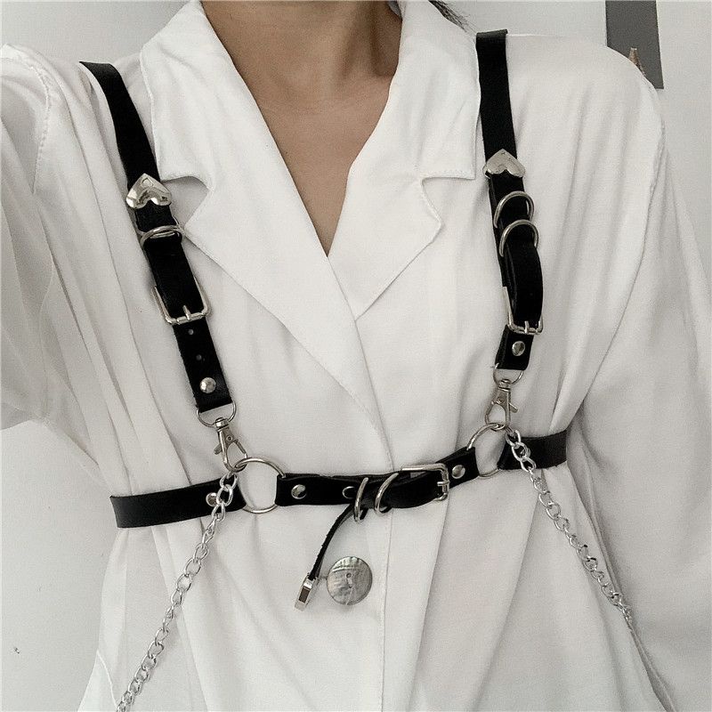 Đai nịt thắt lưng dây xích - 2 kiểu đeo đa dụng sexy nam nữ unisex phong cách - harness belt và choker đùi