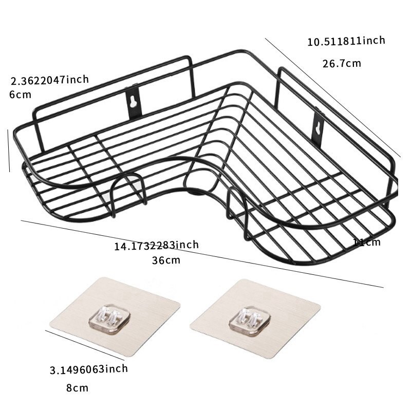 Kệ Góc Sắt Đa Năng Dán Tường Đê Đồ Tiện Dụng