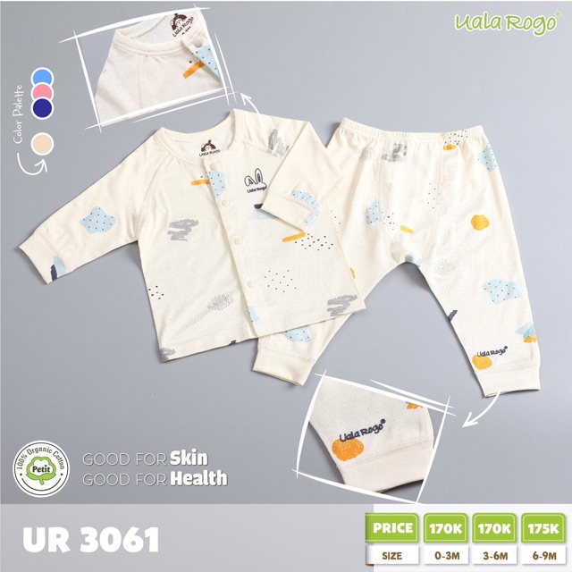 Bộ Cúc Giữa Uala Rogo Vải PETIT Siêu Xinh 3061