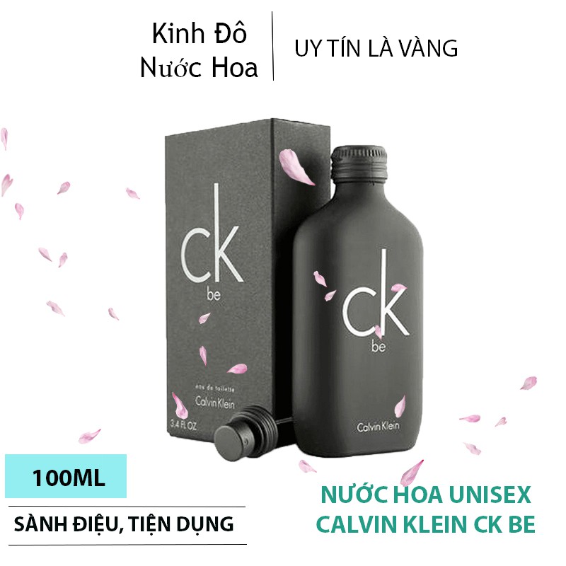 Nước Hoa Unisex Calvin Klein CK Be 100ml Dạng Xịt Hương Thơm Nam Tính, Lôi Cuốn Lưu Hương Đến 12H Trên Cơ Thể