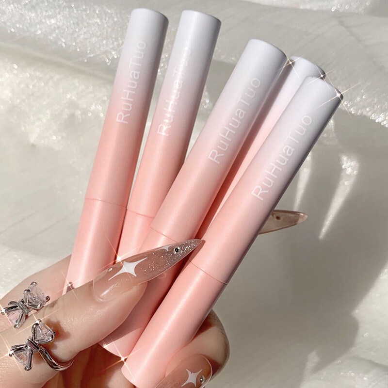 Set 5 Son Môi Chống Dính Cốc Không Phai Màu Thiết Kế Vỏ Màu Trắng Dễ Thương