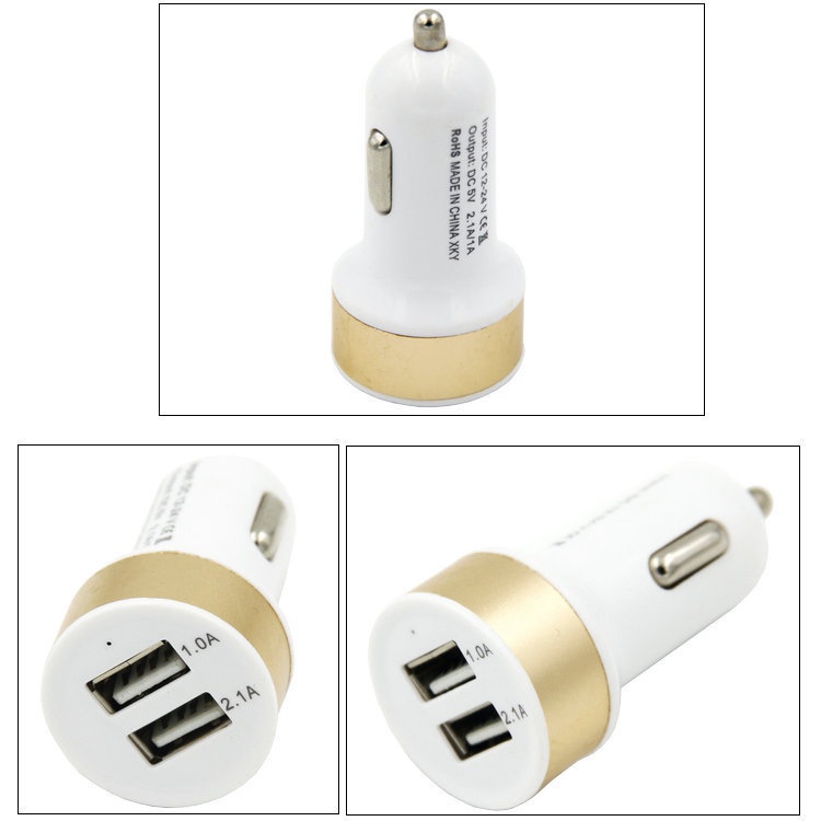 Tẩu Sạc Điện Thoại Hai Cổng USB 2A Thông Minh Thông Dụng Cho Xe Hơi