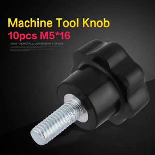 10 Đầu Nắm Nhựa M5X16 Hình Ngôi Sao Màu Đen 167