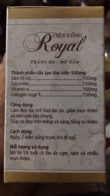 Viên Uống Trắng Da Mờ Nám ROYAL | BigBuy360 - bigbuy360.vn