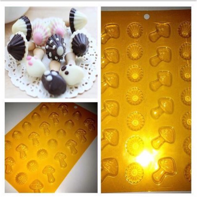 Khuôn nhựa socola tạo hình nấm