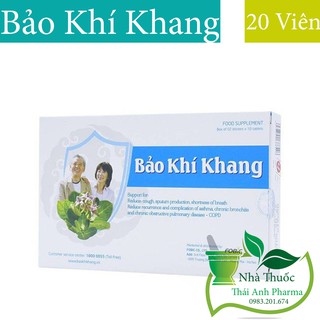 BẢO KHÍ KHANG HỘP 20 VIÊN- Giảm Tái Phát Hen Suyễn, Viêm Phế Quản Mạn, COPD.