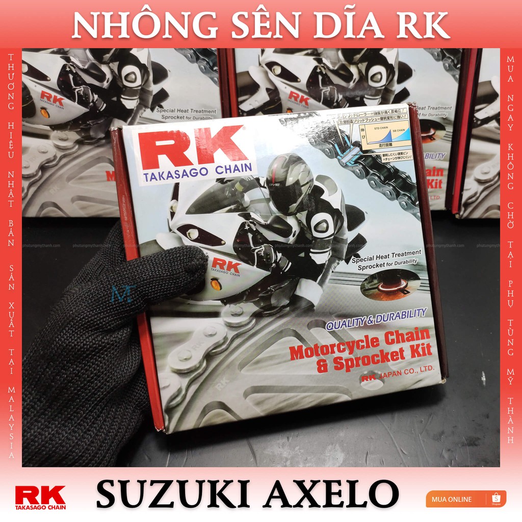 Nhông sên dĩa RK xe Axelo thương hiệu Nhật Bản