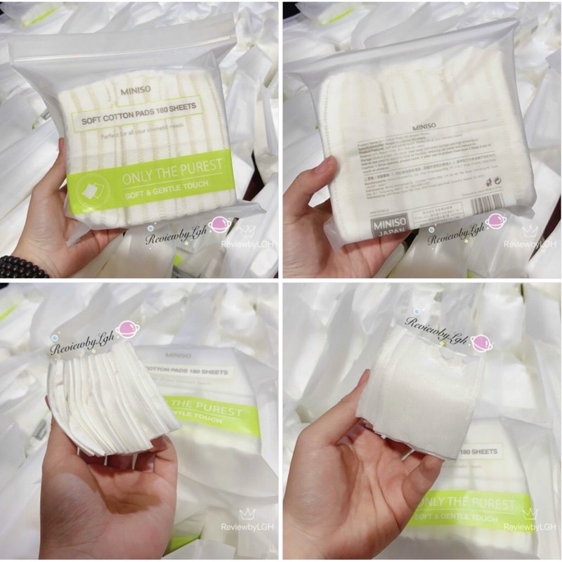 Bông Tẩy Trang Miniso Nhật Bản 180 Miếng