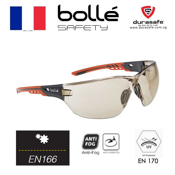 Kính BOLLE NESSPCSP NESS+ Sporty Safety CSP Lens chống đọng sương, chống trầy xước (thích hợp dùng cả ngày) kèm hộp