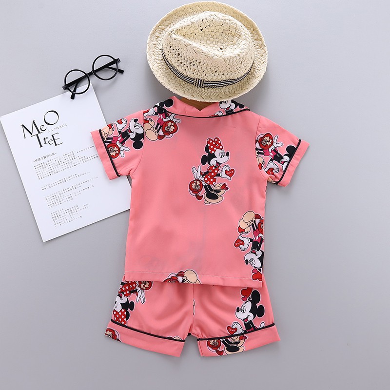 Bộ Pijama Dài Tay + Quần Dài In Hoạt Hình Cho Bé (1-6 Tuổi)