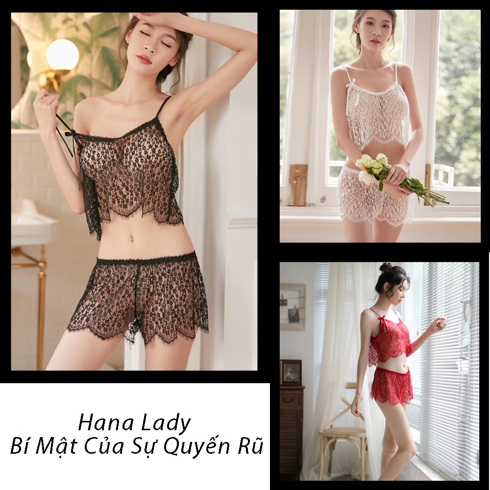 Bộ ngủ ren xuyên thấu 2 dây sexy quyến rũ gợi cảm VN132 | BigBuy360 - bigbuy360.vn